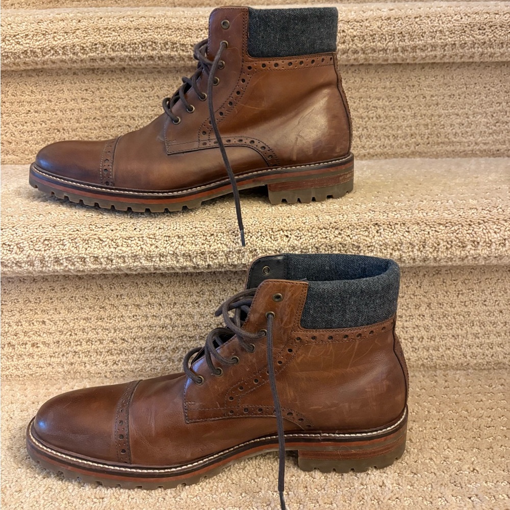 Brown Leather Men's Boots Johnston and Murphy